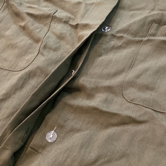 Olive TWO PIECE Shirt dress with hidden shorts set - Picture 4 of 4